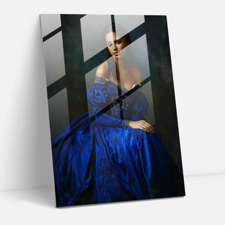 Johannes Vermeer Wall Decoration - Woman In A Blue Dress - Johannes Vermeer, Portrait, Glass Art, Johannes Vermeer