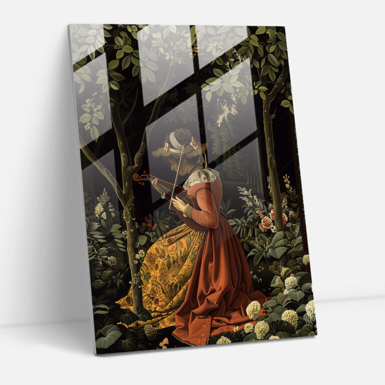 Johannes Vermeer Glass Print - Intimate Garden Glass Wall Art - Johannes Vermeer, Glass Print, Glass Wall Art, Glass Art