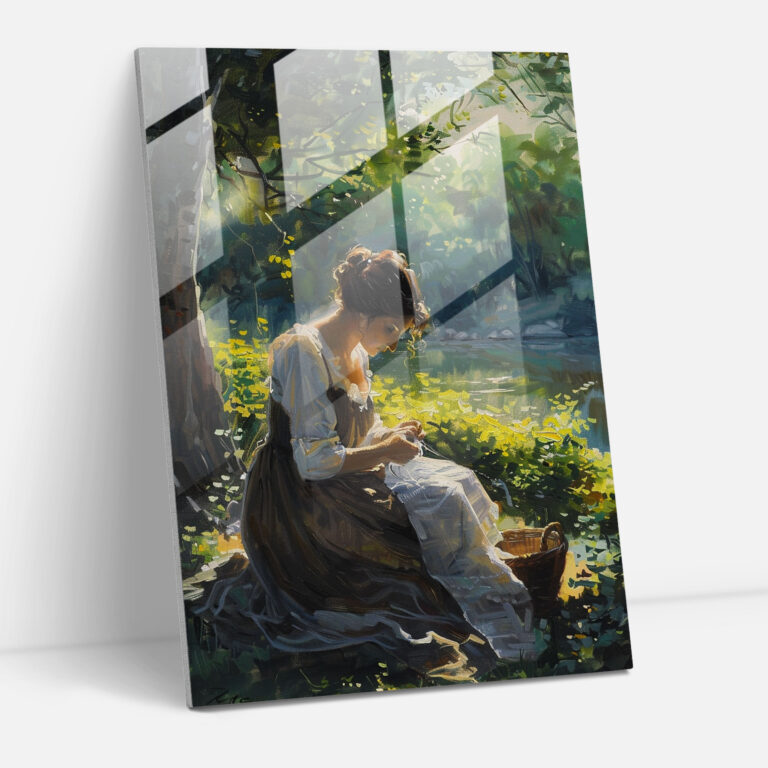 Johannes Vermeer Glass Print - Serene Outdoor Glass Wall Art - Johannes Vermeer, Modern Art, Wall Decoration, Johannes Vermeer