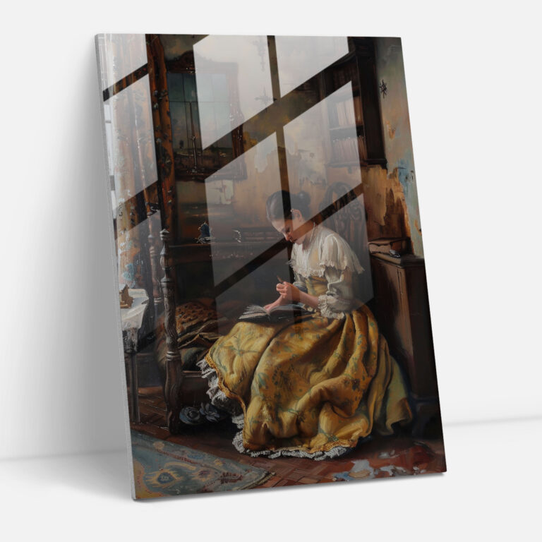 Johannes Vermeer Glass Print - Elegant Bedroom Glass Wall Art - Johannes Vermeer, Glass Art, Glass Wall Art, Johannes Vermeer