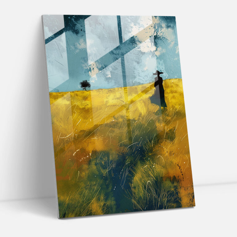 Johannes Vermeer Glass Print - Peaceful Countryside Glass Wall Art - Johannes Vermeer, Glass Art, Wall Decoration, Glass Wall Art