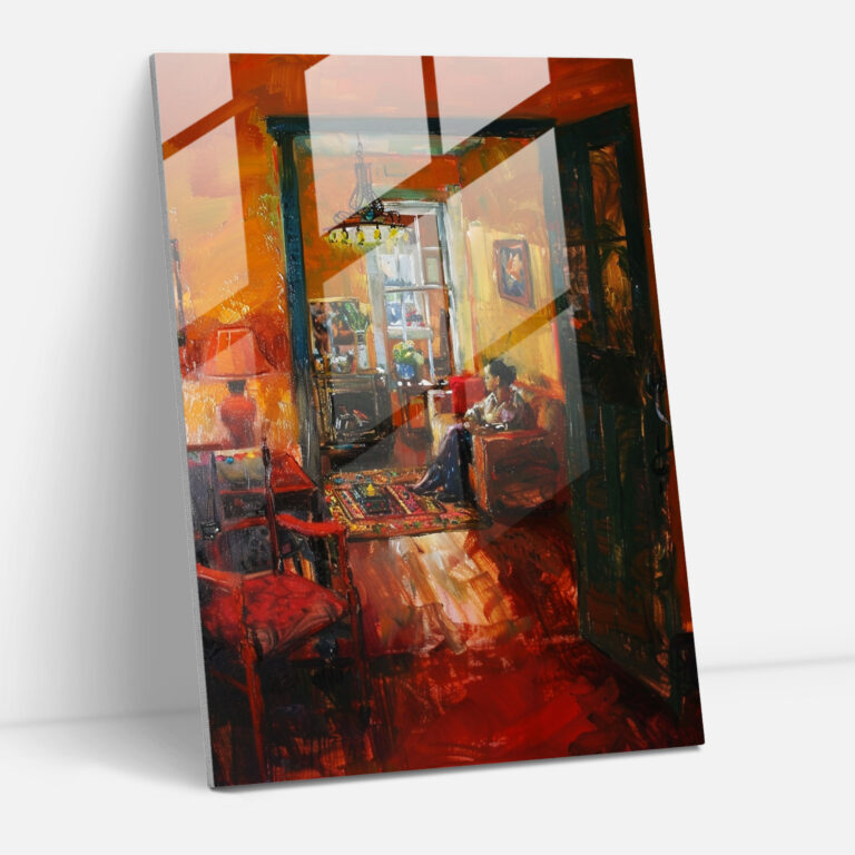 Domestic Bliss Glass Print - Johannes Vermeer, Glass Print, Wall Decoration, Home Decoration