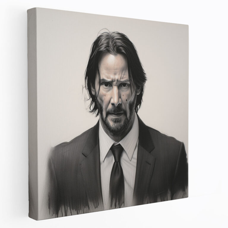 John Wick Wall Art - Steely Gaze - John Wick, Canvas Wall Art, Steely Gaze, Determination