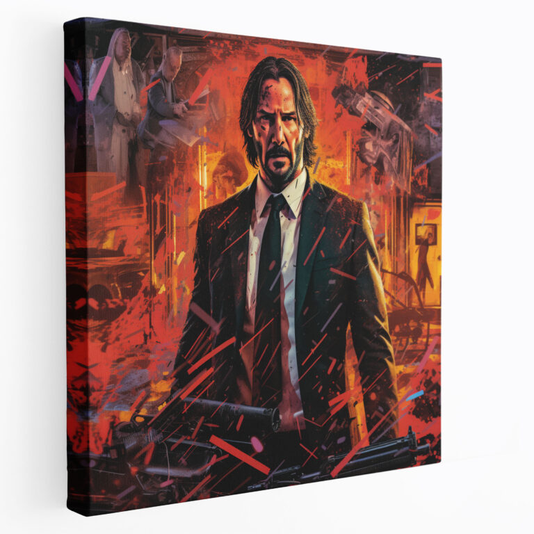 John Wick Canvas Print - John Wick, John Wick, Canvas Wall Art, Collage Artwork