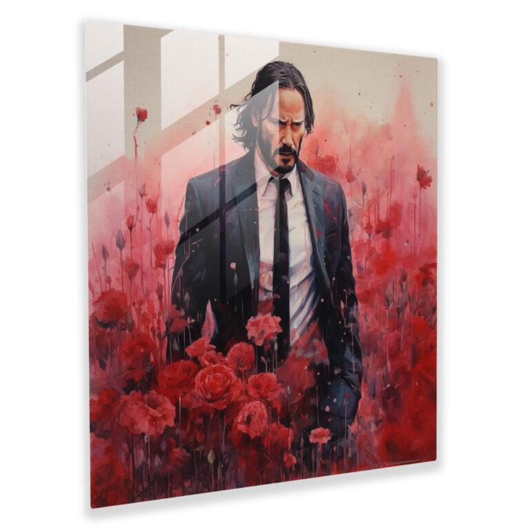 John Wick Glass Wall Art - John Wick, Modern Art, John Wick, Moody