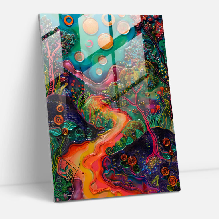 Frida Kahlo Style Glass Wall Art - Frida Kahlo Eserleri, Wall Decoration, Glass Wall Art, Home Decoration