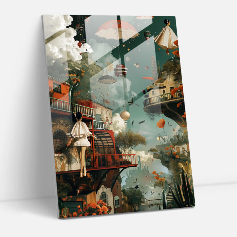Frida Kahlo Style Home Decoration - Frida Kahlo Eserleri, Modern Art, Glass Print, Home Decoration