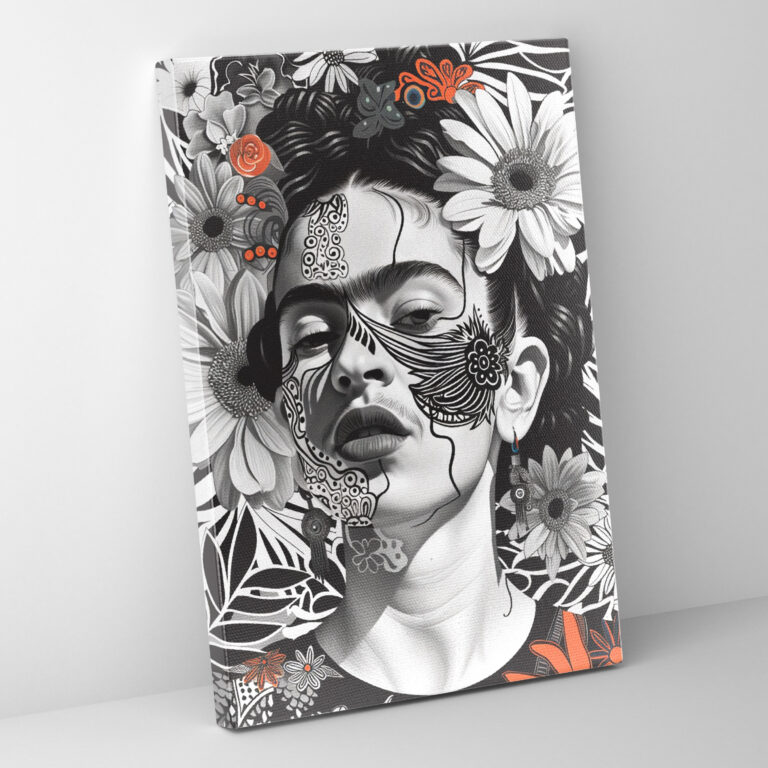 Intricate Frida Kahlo Style Wall Art - Frida Kahlo, Frida Kahlo Style, Intricate Details, Wall Decoration