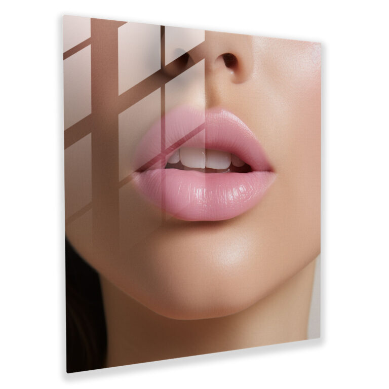Subtle Harmony - Glass Print - Kiss, Home Decoration, Harmony, Minimalist