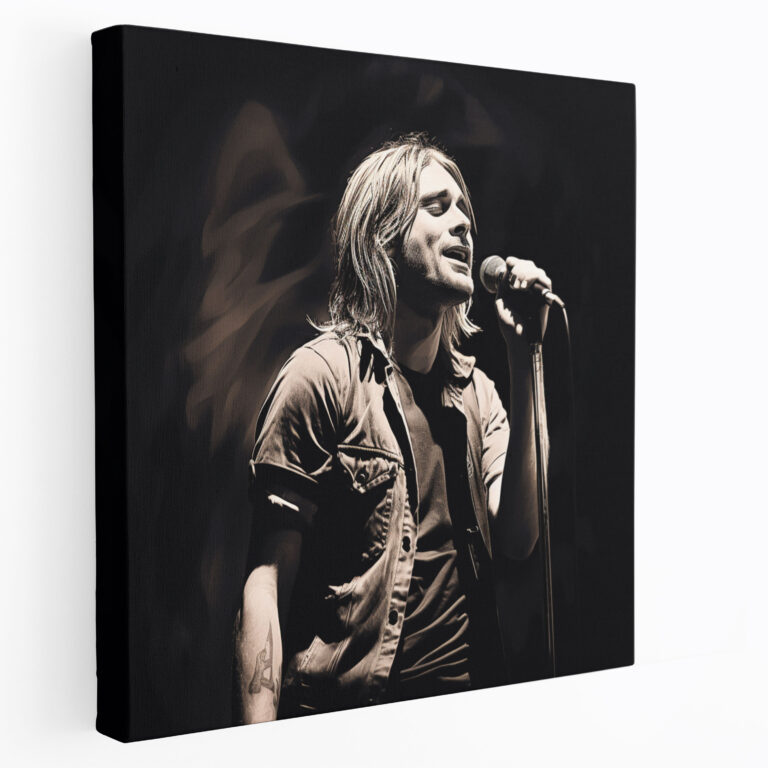 Kurt Cobain Wall Art - Kurt Cobain, Wall Art, Canvas, Home Decoration