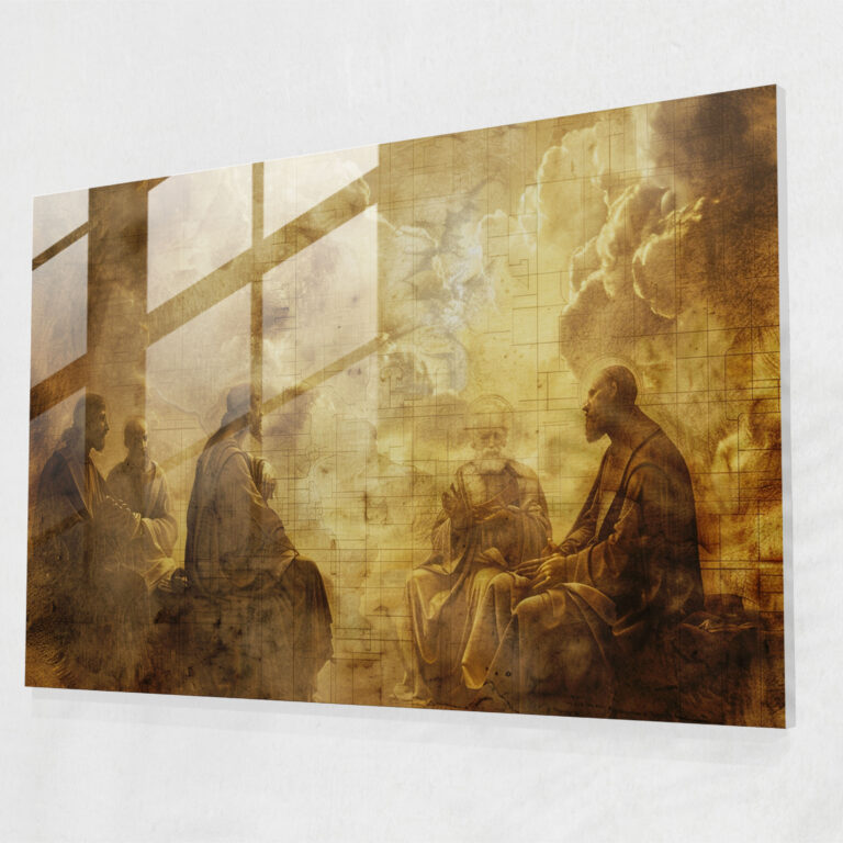 Religious Figures Glass Wall Art Modern Art - Leonardo Da Vinci, Glass Art, Glass Wall Art, Leonardo Da Vinci