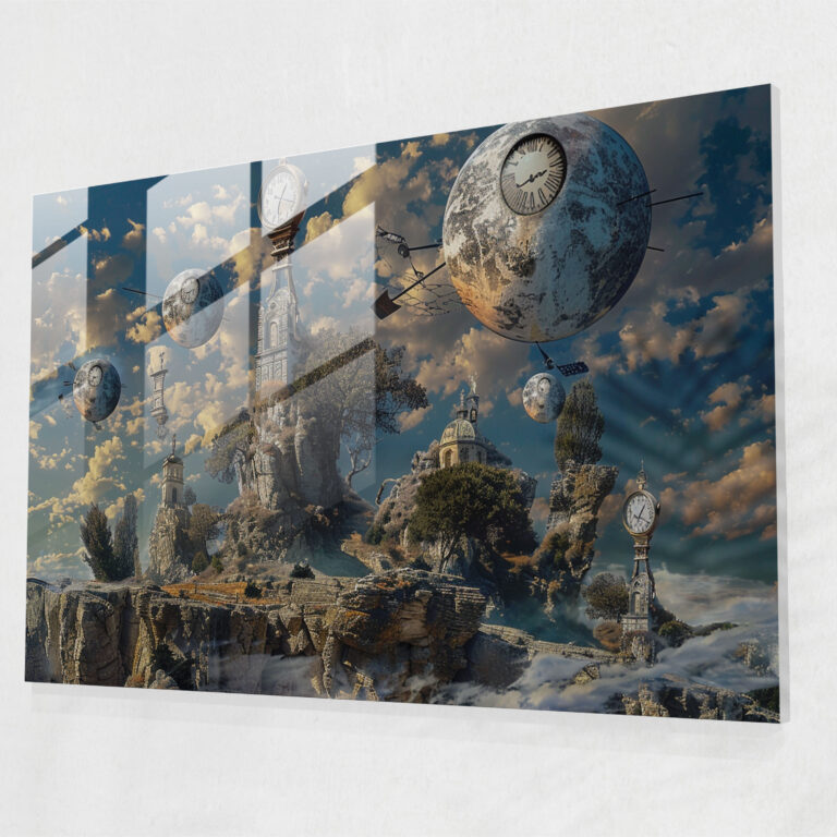 Surreal Dream Glass Print - Leonardo Da Vinci, Wall Decoration, Leonardo Da Vinci, Glass Print