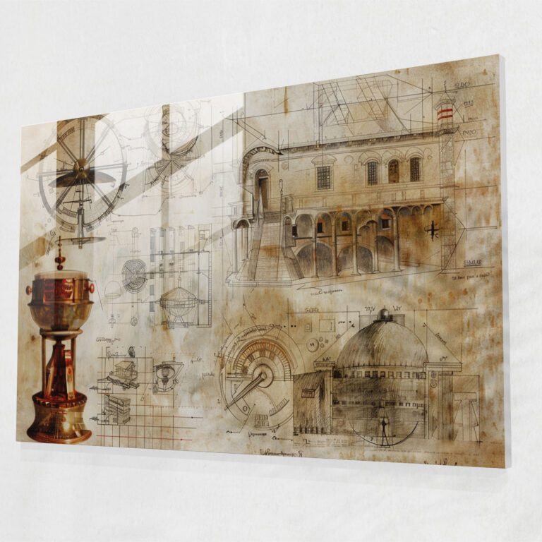 Leonardo Da Vinci Wall Decoration - Leonardo Da Vinci, Leonardo Da Vinci, Glass Print, Modern Art