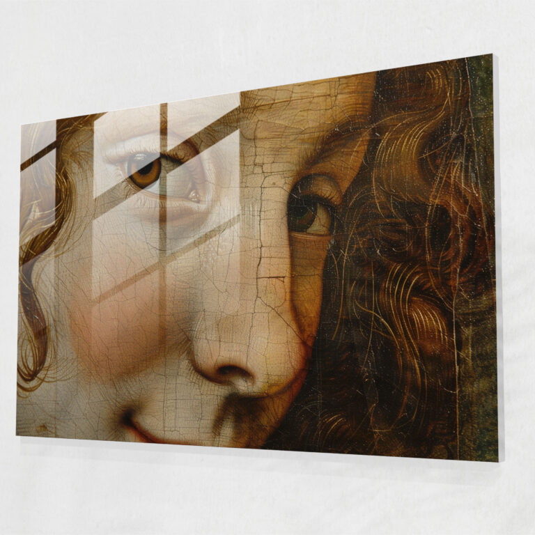 Leonardo Da Vinci Wall Decoration - Leonardo Da Vinci, Glass Art, Glass Wall Art, Home Decoration