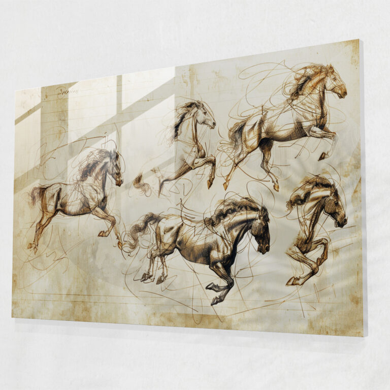 Leonardo Da Vinci Wall Decoration - Leonardo Da Vinci, Glass Art, Leonardo Da Vinci, Glass Wall Art