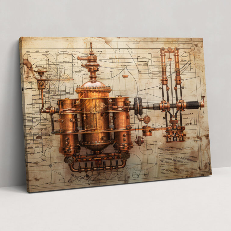 Leonardo Da Vinci Canvas Print - Intricate Mechanical Invention - Leonardo Da Vinci, Wall Art, Canvas Print, Home Decoration