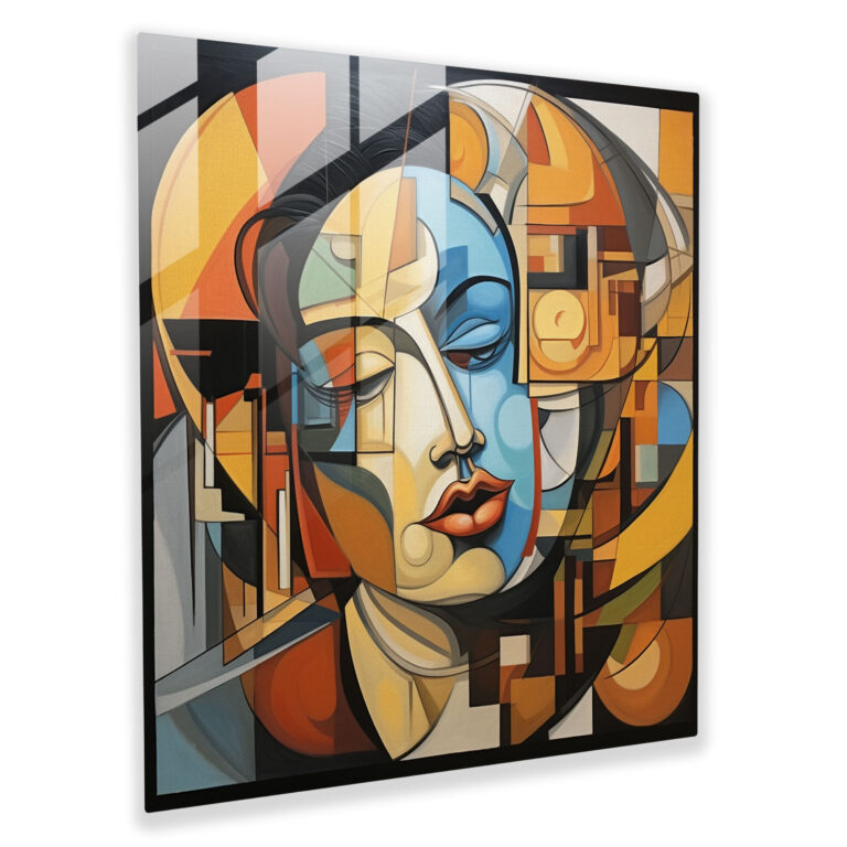 Lenticular Glass Art - Cubist Exploration - Lenticular, Glass Wall Art, Cubist Painting, Modern Art