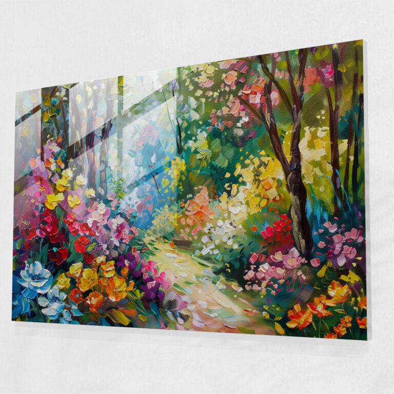 Garden Fantasy Glass Print Home Decoration - Leonid Afremov, Glass Wall Art, Wall Decoration, Modern Art