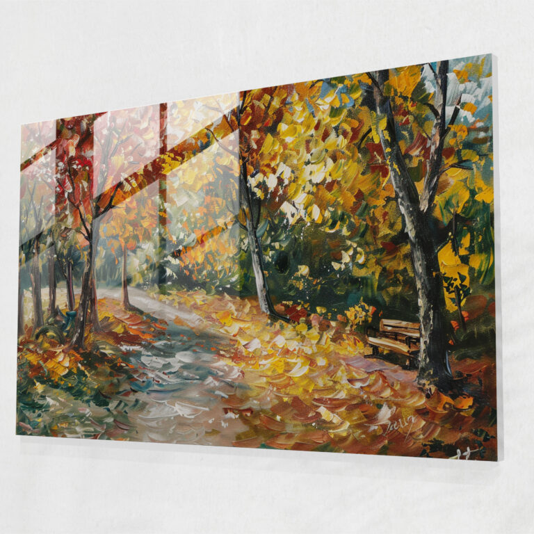 Leonid Afremov Glass Print Park Wall Art - Leonid Afremov, Leonid Afremov, Home Decoration, Wall Decoration