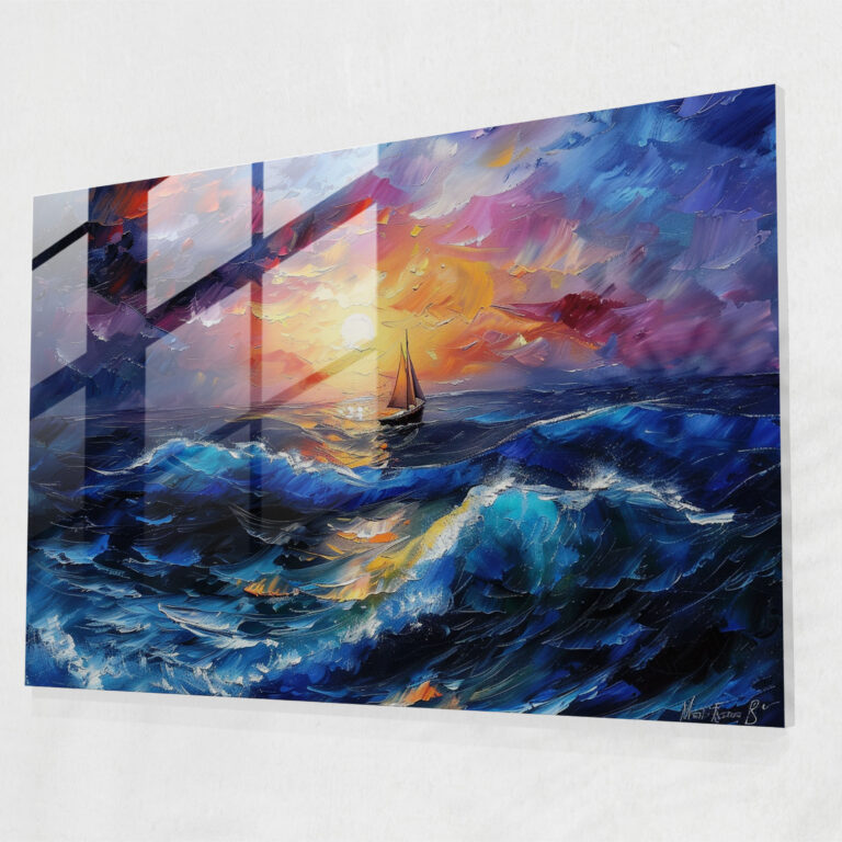 Leonid Afremov Glass Print Seascape Wall Art - Leonid Afremov, Home Decoration, Leonid Afremov, Modern Art