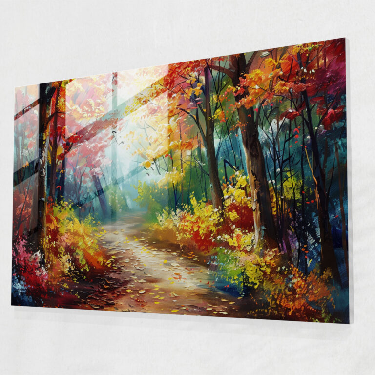 Leonid Afremov Wall Decoration - Enchanting Forest Path - Leonid Afremov, Glass Art, Glass Wall Art, Modern Art