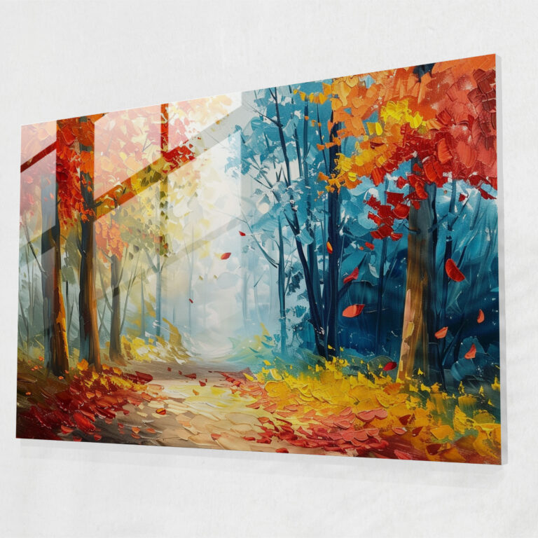 Leonid Afremov Glass Print - Serene Forest Glass Wall Art - Leonid Afremov, Leonid Afremov, Glass Wall Art, Modern Art