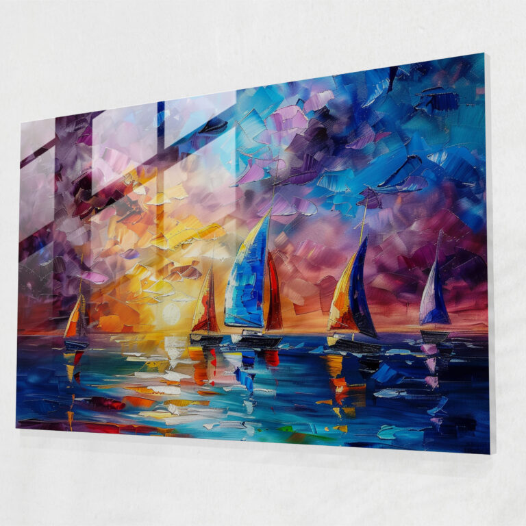 Leonid Afremov Glass Print - Dreamy Seascape Glass Wall Art - Leonid Afremov, Home Decoration, Wall Decoration, Glass Art