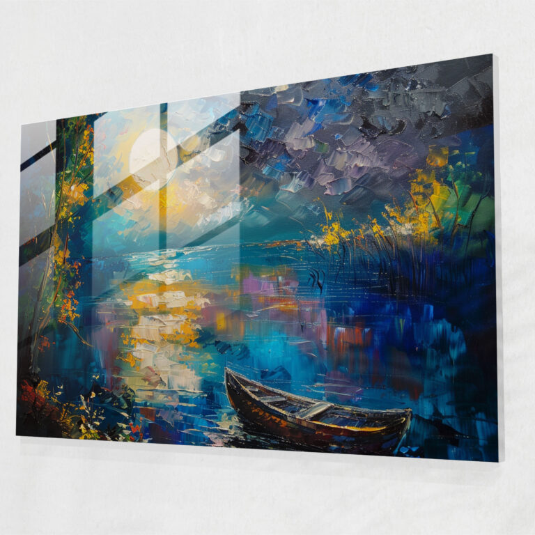 Leonid Afremov Glass Wall Art - Moonlit Night Glass Print - Leonid Afremov, Glass Wall Art, Leonid Afremov, Glass Art