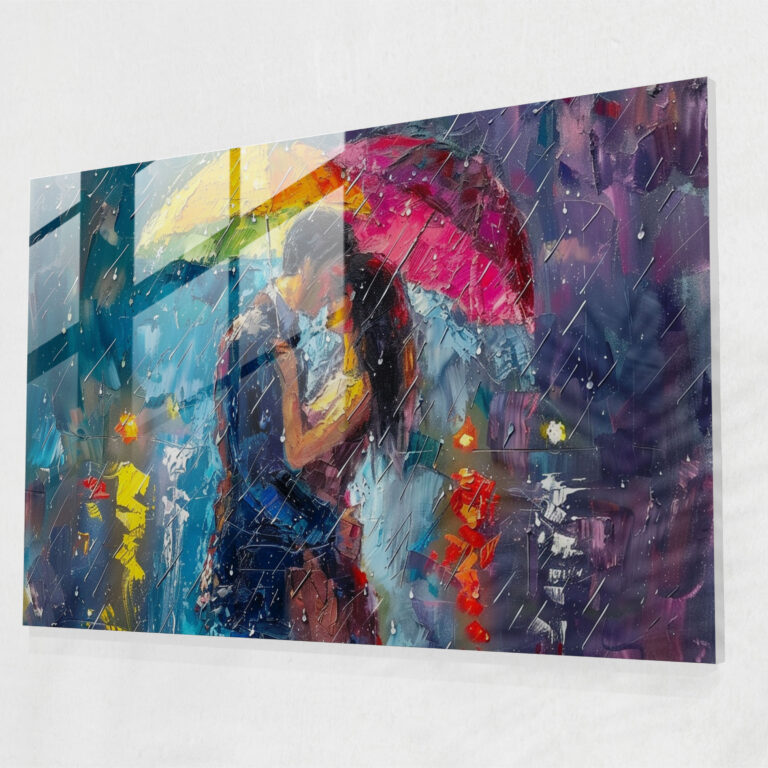 Leonid Afremov Home Decoration - Romantic Couple - Leonid Afremov, Love And Romance, Romantic Couple, Glass Art