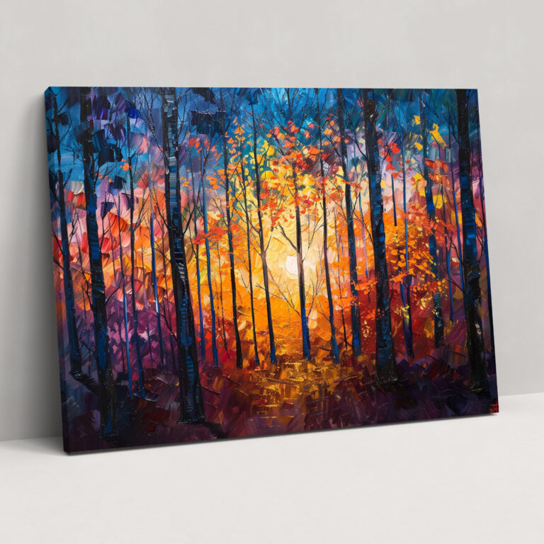 Leonid Afremov Wall Art Forest Canvas Print - Leonid Afremov, Wall Art, Canvas Wall Art, Wall Decoration
