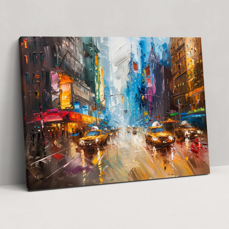 Leonid Afremov Wall Art City Street Canvas Print - Leonid Afremov, Home Decoration, Wall Art, Wall Decoration