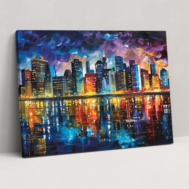 Leonid Afremov Cityscape Canvas Print - Leonid Afremov, Home Decoration, Canvas Print, Canvas Wall Art