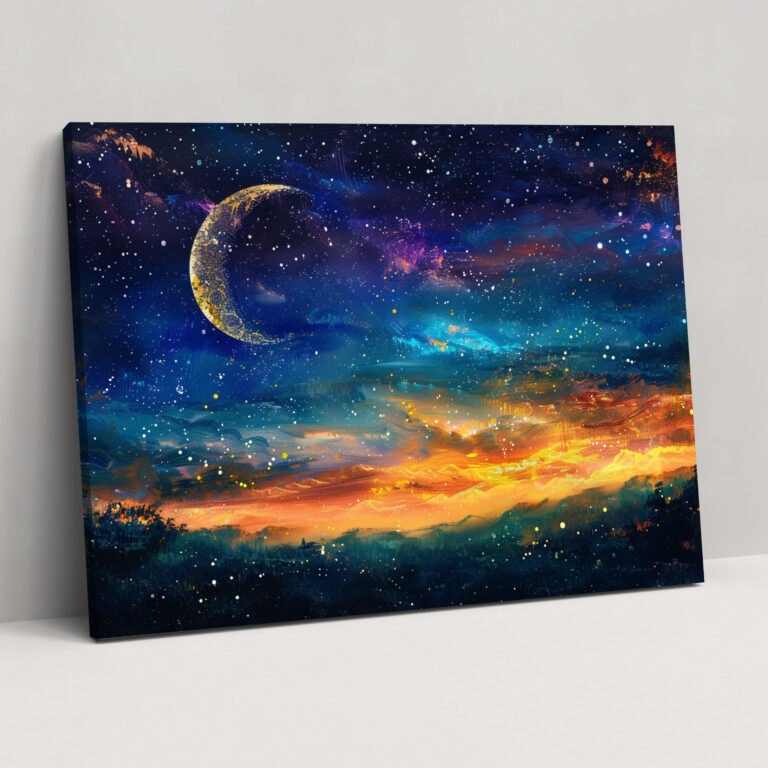 Leonid Afremov Night Sky Canvas Print - Leonid Afremov, Home Decoration, Canvas Wall Art, Leonid Afremov