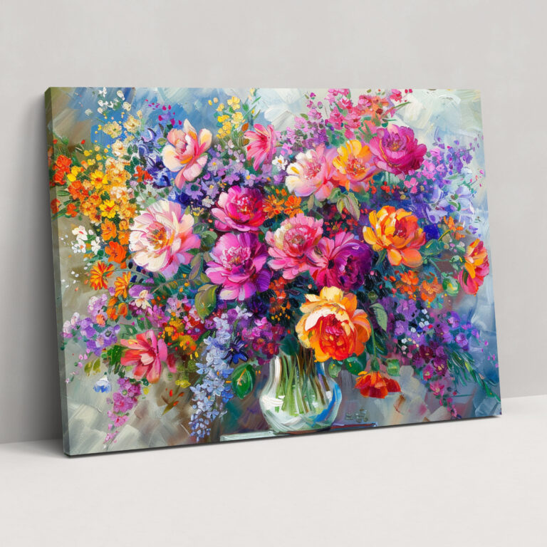 Colorful Blooms Leonid Afremov Canvas Wall Art - Leonid Afremov, Home Decoration, Wall Art, Canvas