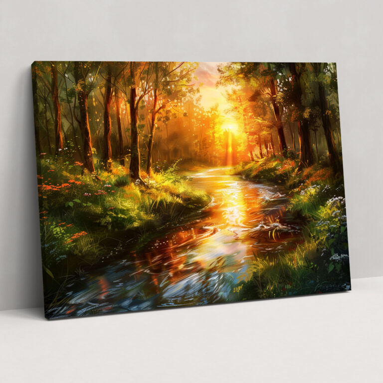 Leonid Afremov Canvas Print - Tranquil Forest Sunset - Leonid Afremov, Canvas, Canvas Print, Wall Art