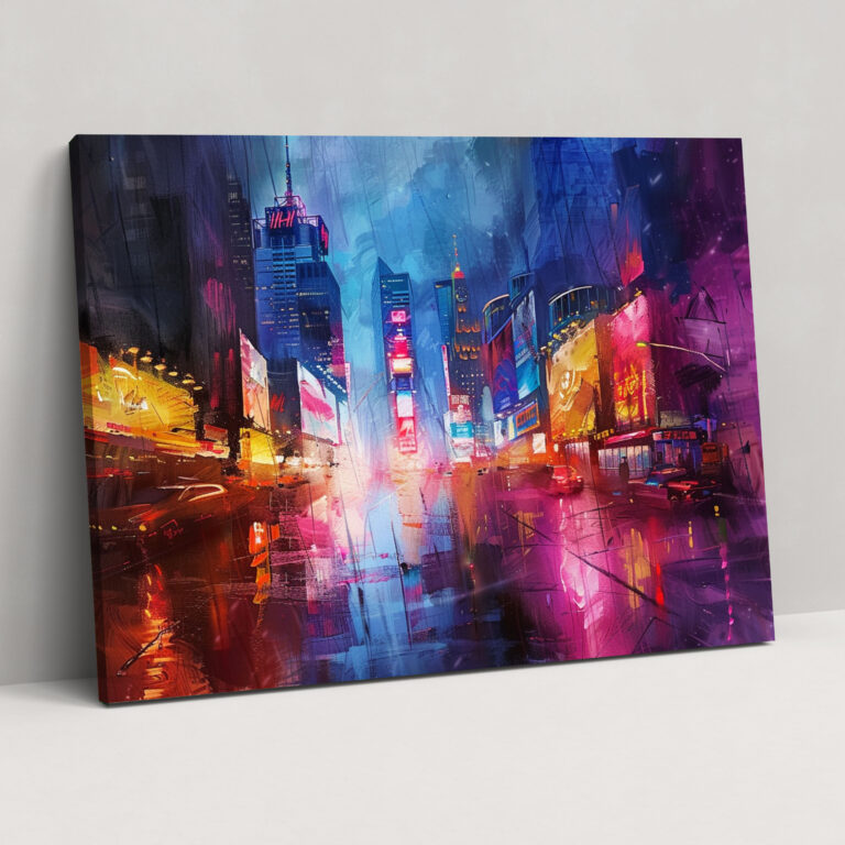 Leonid Afremov Cityscape Canvas Print - Leonid Afremov, Canvas, Canvas Wall Art, Leonid Afremov