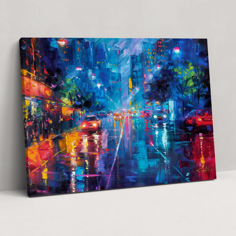 Leonid Afremov Cityscape Canvas Print - Leonid Afremov, Leonid Afremov, Wall Art, Wall Decoration