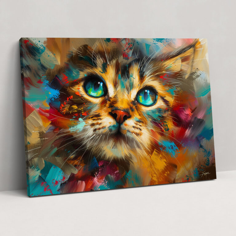 Leonid Afremov Cat Canvas Print - Leonid Afremov, Canvas Print, Canvas Wall Art, Canvas