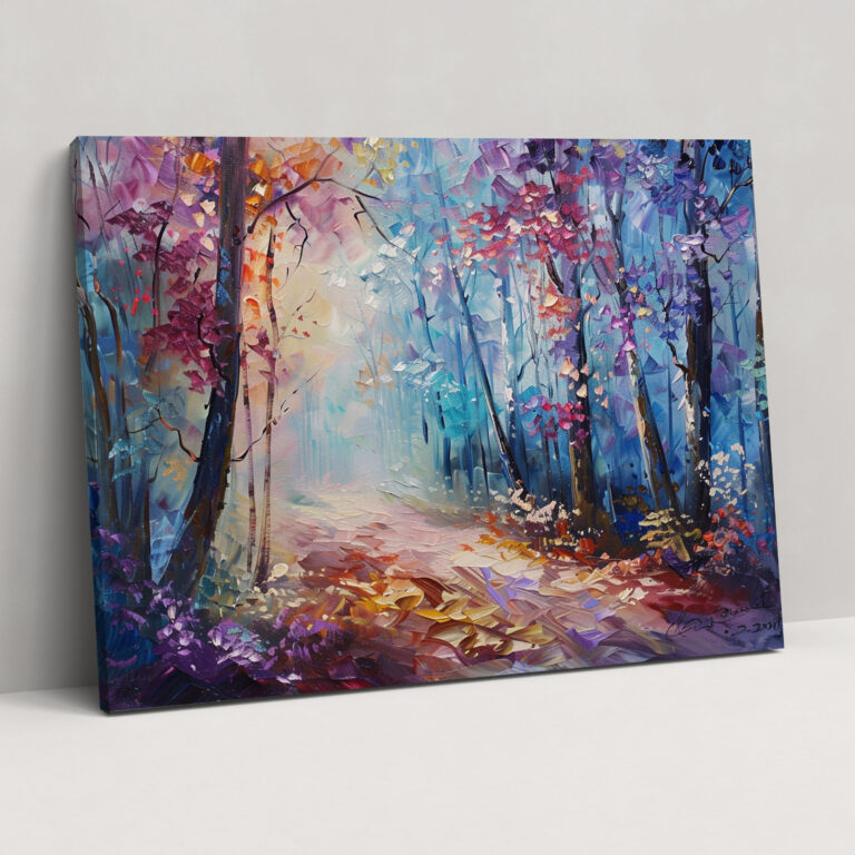 Leonid Afremov Canvas Print - Dreamy Forest Pastel Wall Decoration - Leonid Afremov, Home Decoration, Canvas, Leonid Afremov