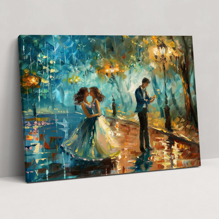 Leonid Afremov Romantic Couple Wall Art - Leonid Afremov, Canvas Print, Wall Decoration, Canvas
