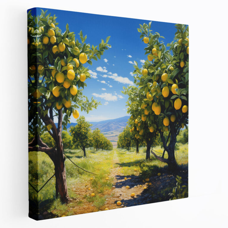 Lemon Tree Wall Decoration - Lemon Tree, Lemon Tree Orchard, Lemon Tree, Canvas Wall Art