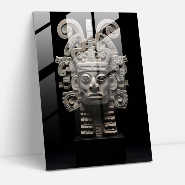 Mayan Glass Wall Art - Mayan, Mayan, Glass Art, Wall Decoration