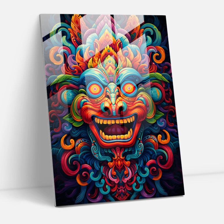 Mayan Glass Print: Feathered Serpent Deity - Mayan, Mayan Deity, Glass Wall Art, Wall Decoration