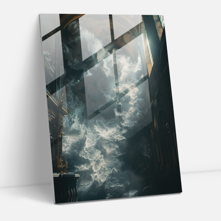 Dynamic Mannerism Glass Print - Mannerism, Glass Art, Wall Decoration, Glass Wall Art