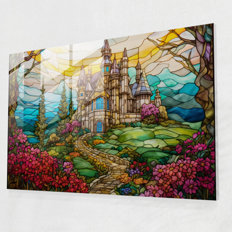 Medieval Castle Glass Print - Medieval, Castle, Glass Art, Glass Print