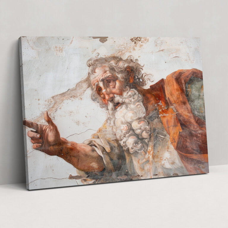 Religious Figure Canvas Print - Michelangelo, Wall Art, Canvas Wall Art, Home Decoration