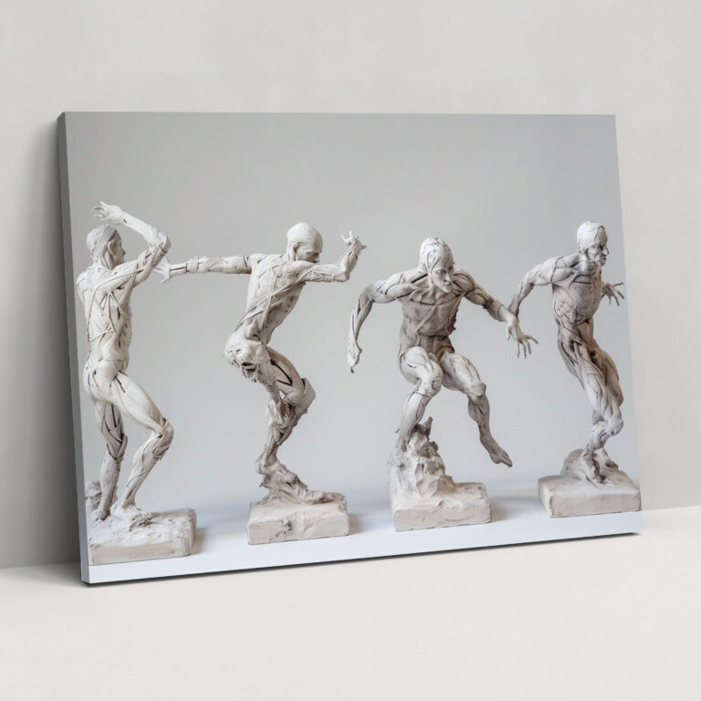 Michelangelo Wall Art - Dynamic Posed Sculpted Figures - Michelangelo, Wall Decoration, Canvas, Michelangelo