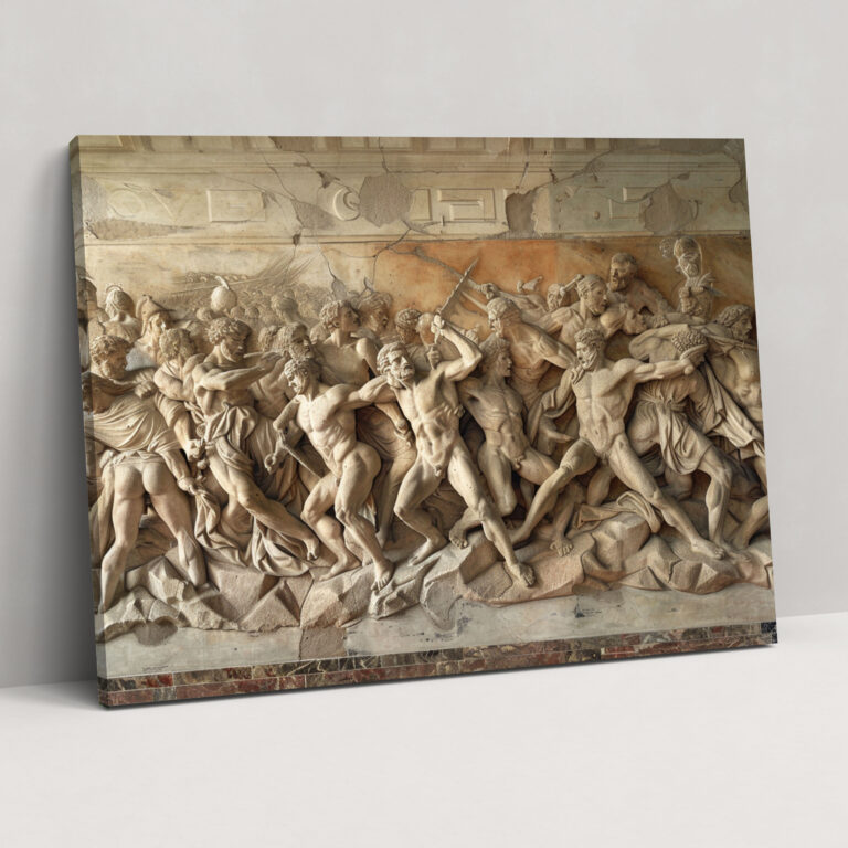 Michelangelo Battle Of Cascina Wall Decoration - Michelangelo, Home Decoration, Canvas, Michelangelo