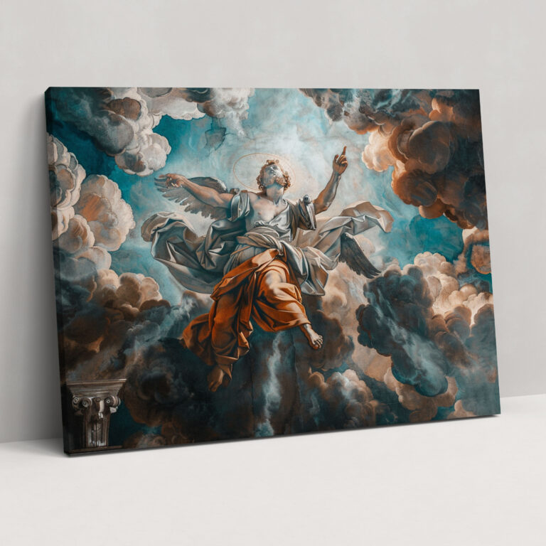 Michelangelo Wall Decoration – Religious Symbolism Canvas Print - Michelangelo, Canvas Wall Art, Canvas Print, Michelangelo