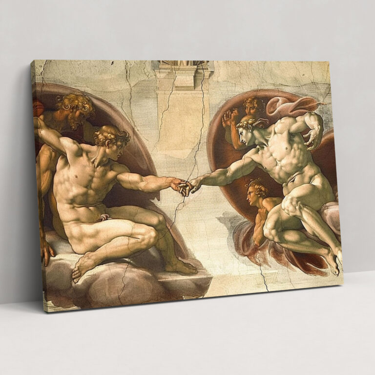 Michelangelo Wall Art - Creation Of Adam Canvas Print - Michelangelo, Wall Art, Canvas Print, Home Decoration